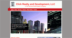 Desktop Screenshot of clickrealtyanddevelopment.com